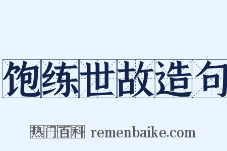 饱练世故造句是什么意思的图片